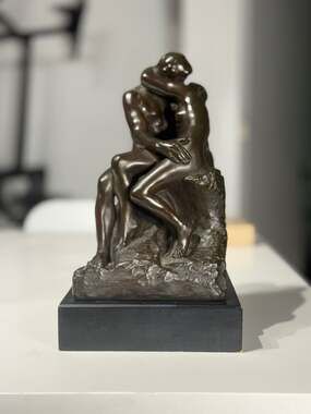 The Kiss by Auguste Rodin 12" Sculpture Statue Numbered National Gallery of Art